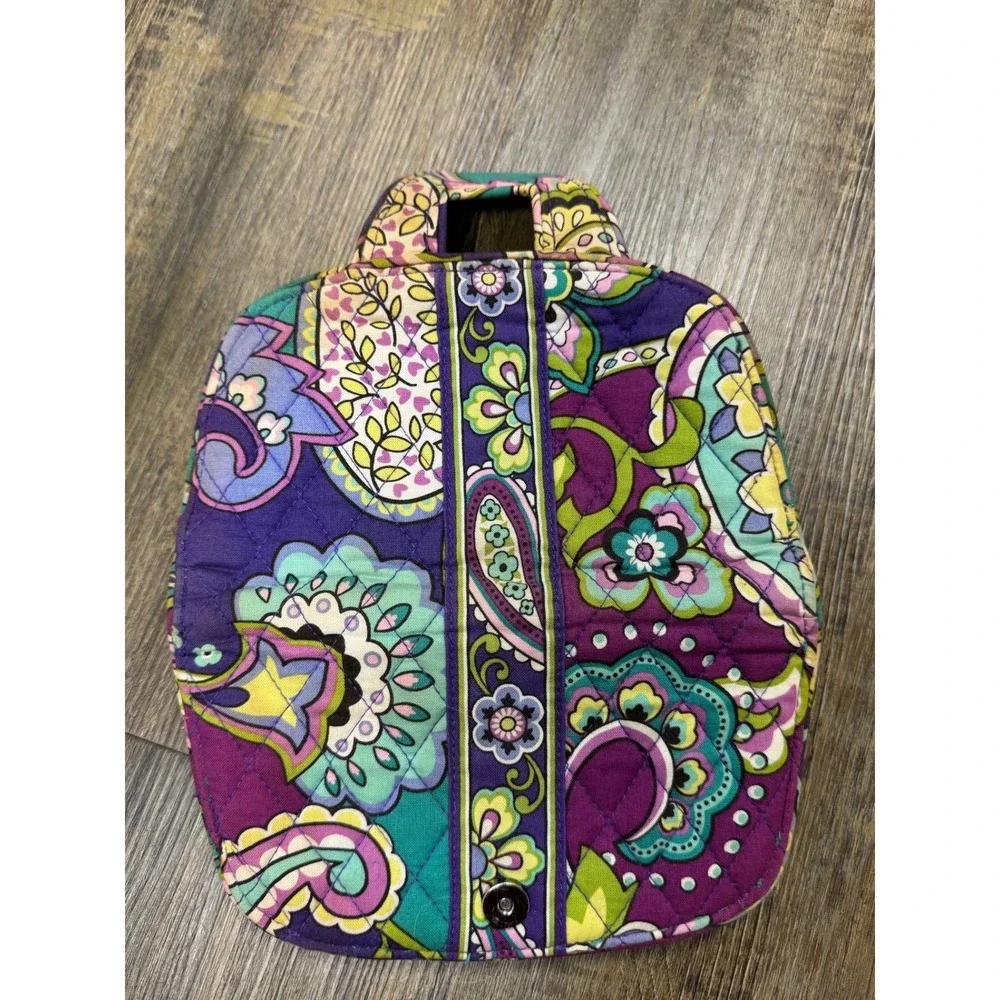 Vera Bradley Plum Petals Quilted Heather Turnlock Wallet Kisslock Coin Purse